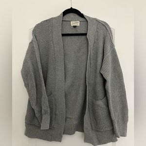 Universal Thread Gray Cable Knit Open Front Cardigan XS